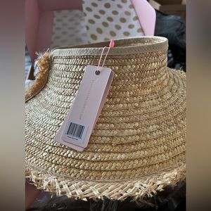 Poppy and Peonies Straw Visor